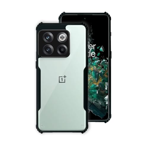 7-Seven 7SEVEN® Ipacky Back Cover for OnePlus 10 Pro | 10T 5G Mobile Back Case Shock Proof Design Camera Edges Protection Crystal Clear Phone Case Precise Cutouts Matte Black Soft Bumper Phone Cover - Image 1