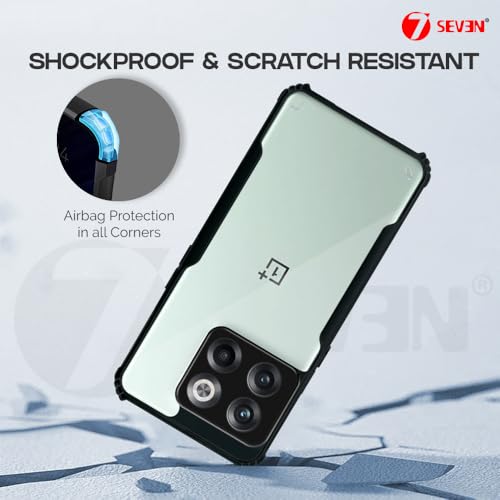 7-Seven 7SEVEN® Ipacky Back Cover for OnePlus 10 Pro | 10T 5G Mobile Back Case Shock Proof Design Camera Edges Protection Crystal Clear Phone Case Precise Cutouts Matte Black Soft Bumper Phone Cover - Image 5