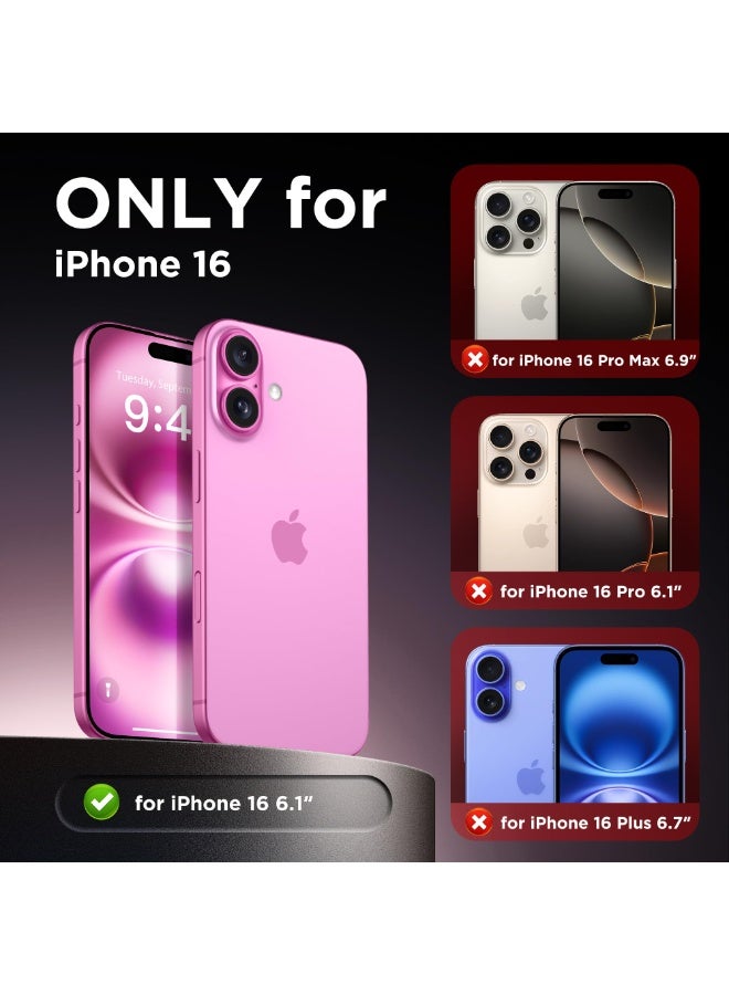 جولبينبوكس جراب مغناطيسي لهاتف iPhone 16 مع زر التقاط للتحكم في الكاميرا، متوافق مع MagSafe، [حماية كاملة للكاميرا] [واقي شاشة 2X] غطاء هاتف مقاوم للصدمات لهاتف iPhone 16 مقاس 6.1 بوصة (شفاف) - Image 5