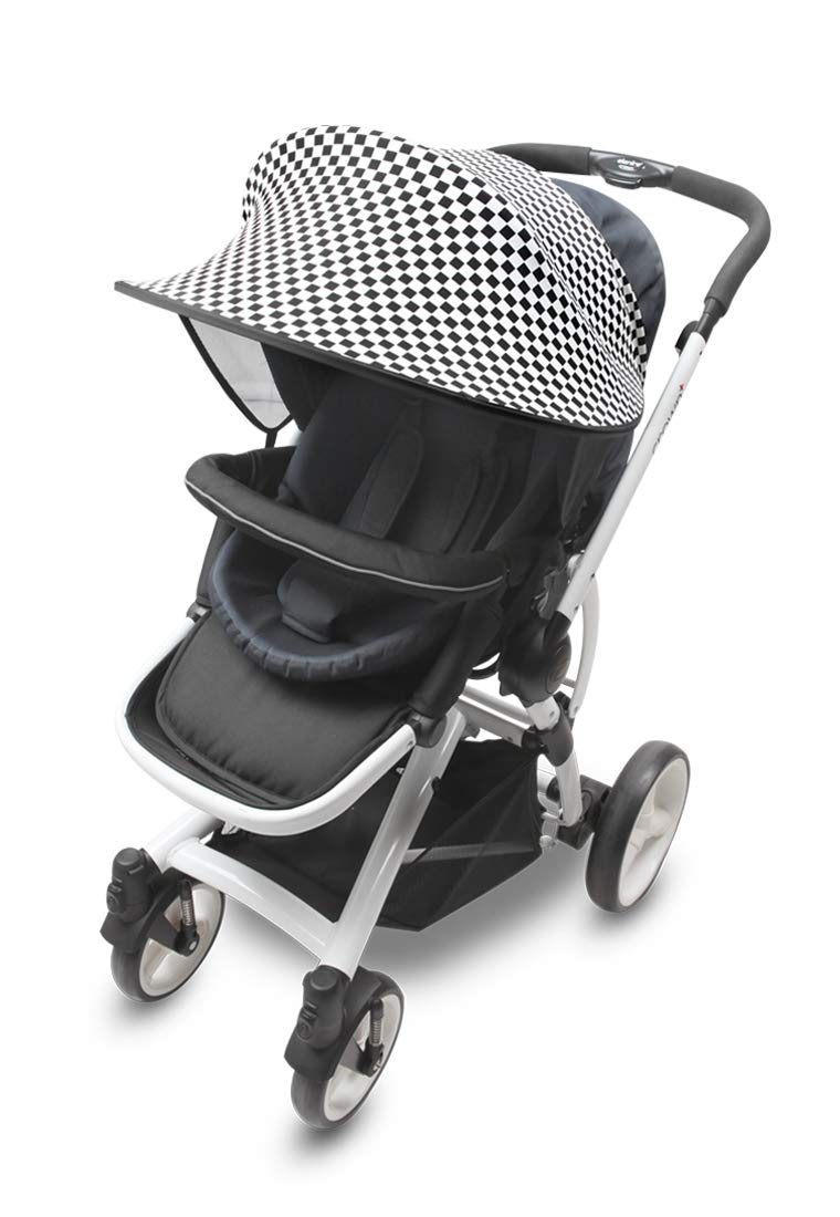 Manito Sun Shade for Strollers and Car Seats Scandi Mosaic Black UPF 50