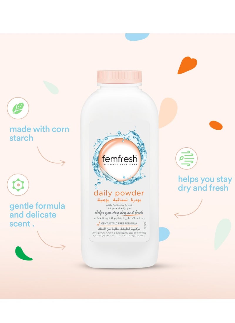 femfresh - Everyday Care Re Balance Talc-Free Powder Absorbs Moisture And Restore Freshness Gentle Safe And suitable for intimate Feminine Area use 200g - Image 1
