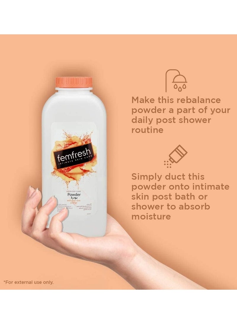 femfresh - Everyday Care Re Balance Talc-Free Powder Absorbs Moisture And Restore Freshness Gentle Safe And suitable for intimate Feminine Area use 200g - Image 1