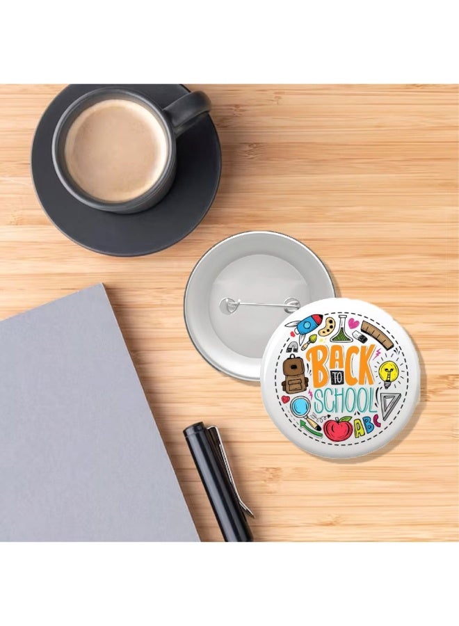 PRINTSHOP4ME Back To School Button Badge–Fun & Colorful Accessory For Kids–Perfect For School Bags,Uniforms And Gifts - Image 5