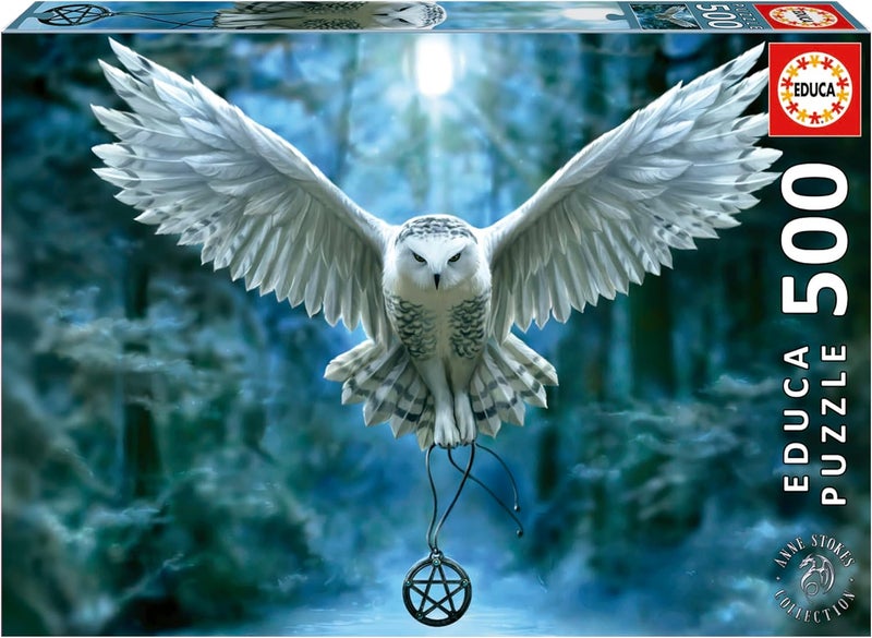 ايديوسا إيدوكا - لغز سحري مكون من 500 قطعة للبالغين والأطفال من سن 11 عامًا، بومة ثلجية خيالية (17959) - Image 1