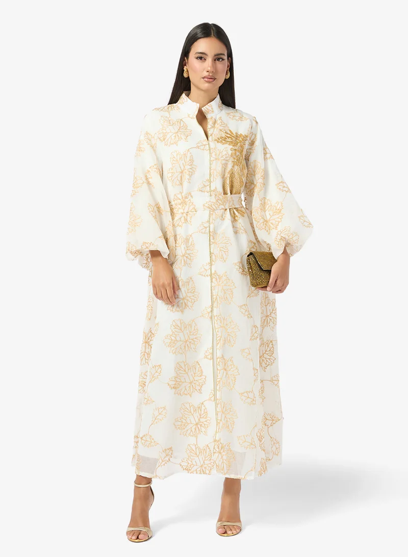 Khizana Printed Puff Sleeve Dress