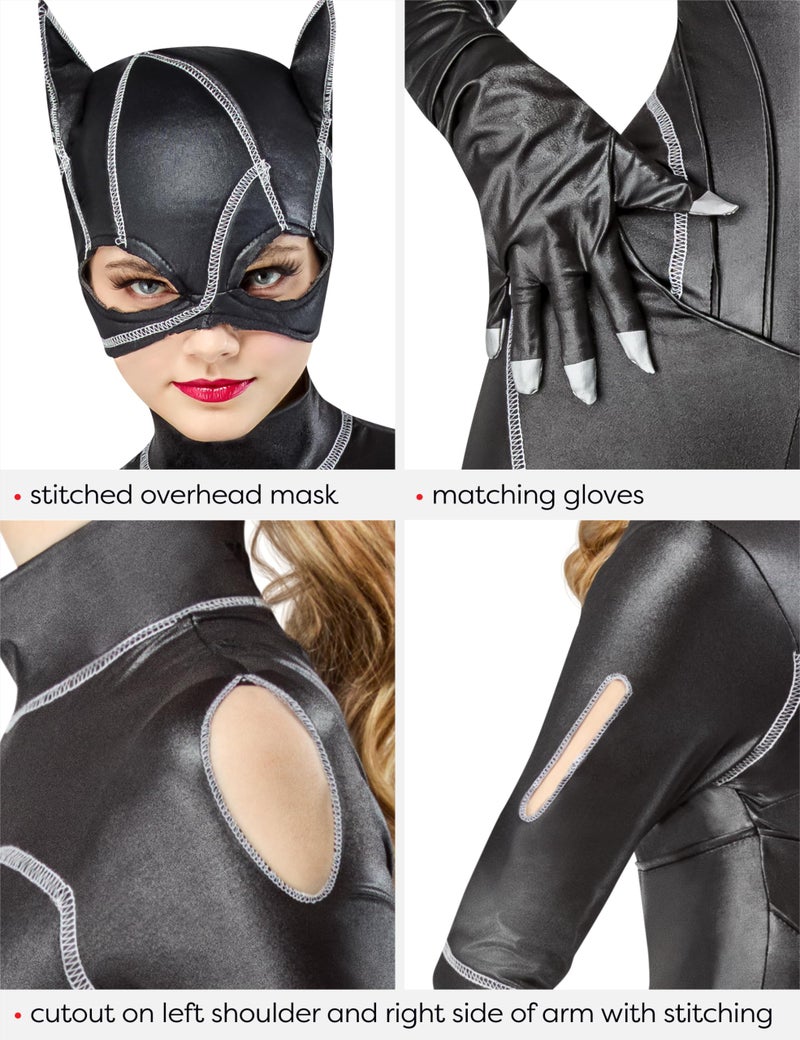 Rubies Batman Returns Catwoman Deluxe Jumpsuit Costume with Mask and Gloves for Adults for Themed Parties and Halloween, Medium - Image 2