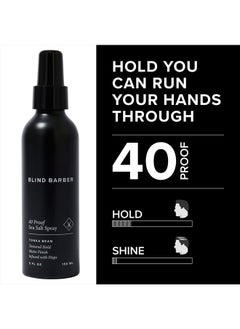 Blind Barber 40 Proof Sea Salt Spray for Men - Texture Spray for Hair Volume, Off The Beach Waves & Matte Natural Finish - Water Based Texturizing Spray (5 Oz)  - Image 2