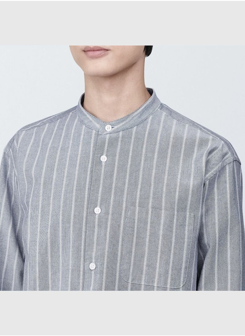 MUJI Washed Oxford Button Down Long Sleeve Shirt  - Image 5