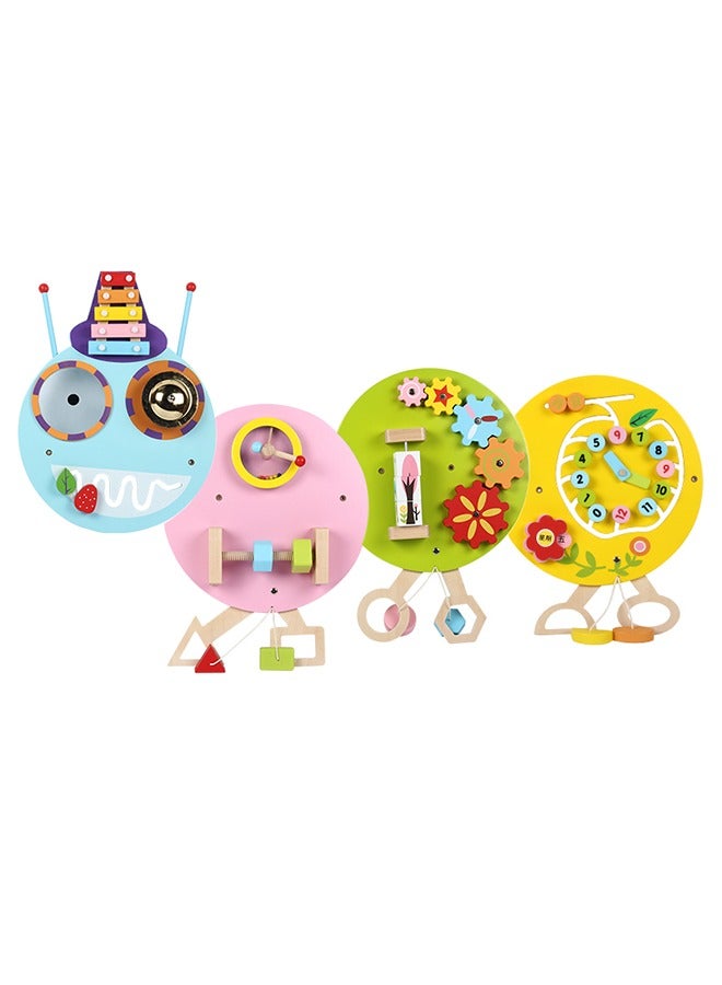 JSAITOYS Cute Caterpillar Shape Wooden Educational Toys, Start The Happy Journey Of Early Education  - Image 1