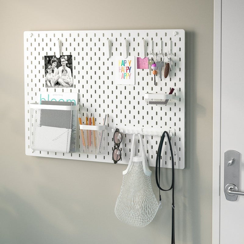 Baitique Metal Mesh Wall Storage Baskets, Set of 3, White - Image 5