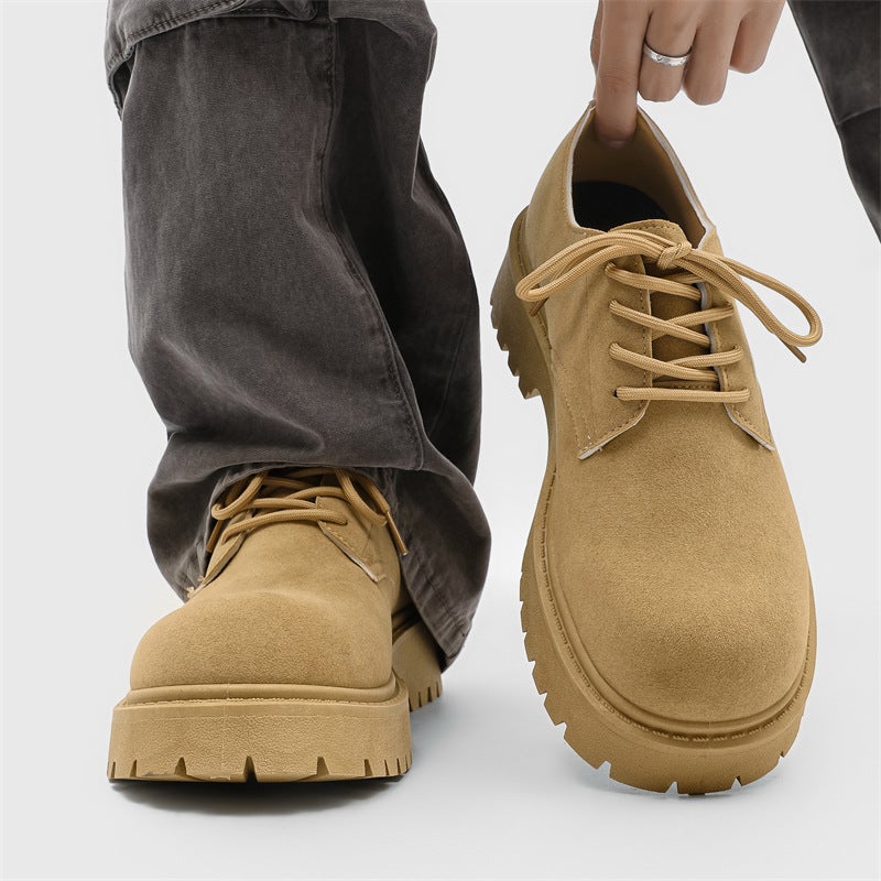 Men's Derby Shoes Low-Top Casual Lace-Up Boots - Image 1