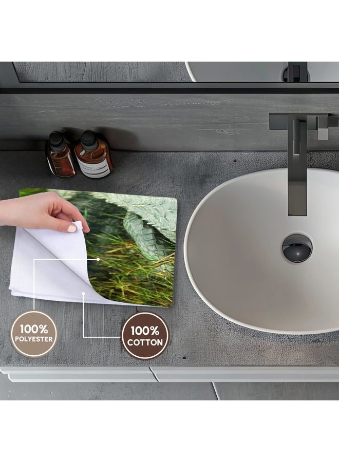 3DROSE 3D Rose Grow Them Big Here in Florida an Alligator TWL_62370_1 Towel, 15" x 22" - Image 4