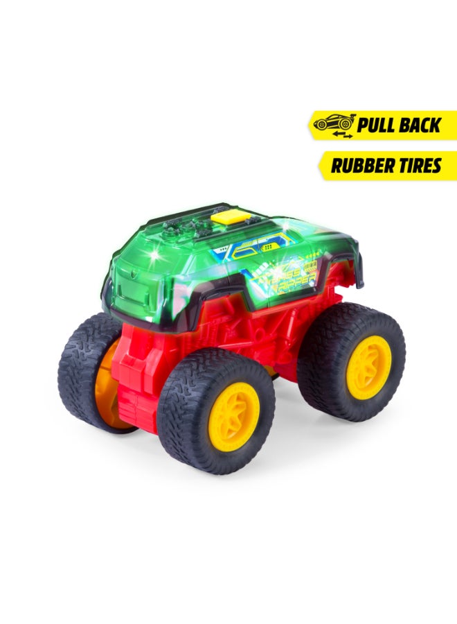 Dickie Item-203762008-Dickie Toys - Bass Ripper Monster Truck with Light Change and Music (17 cm) - Wind-up Car from 3 Years with Retraction and Rubber Tyres, Toy Car for Children, Includes Batteries. Years 3+ - Image 3