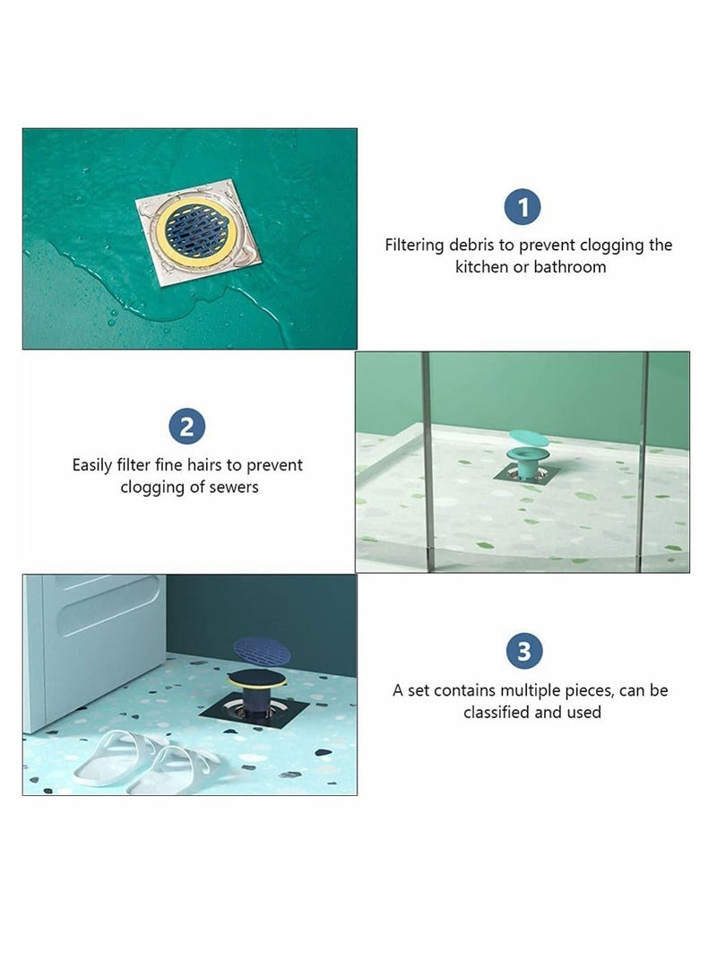 Floor Drain Core, 4 Pack Sewer Insect Proof Silicone Anti Odor Bathroom Cover Plug for Toilet Underwater Waterway - Image 2