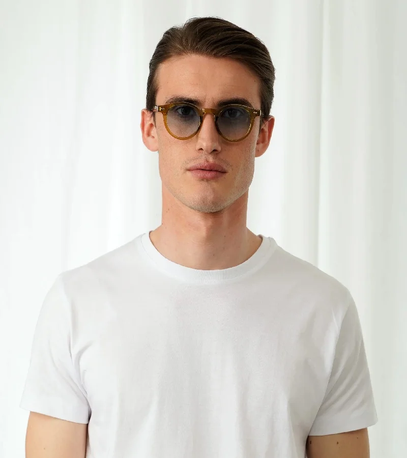 Explicit Poets Explicit Poets Unisex JAMES Olive - Gradient Blue Stylish Sunglasses, 4EP12