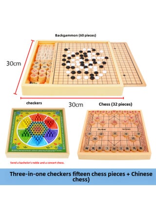 Children's Gift Multi-function Chess Game Chess Checkers Chess Flying Chess Gobang Primary School Students' Board Game Educational Toys-Color:Three-in-one B (checkers + Chess + Gobang) - pzsku/Z39964A5DBFFA5B4F37CAZ/45/1743170984/aa9a5ab5-b7ec-4406-9c2c-ec3c24873556
