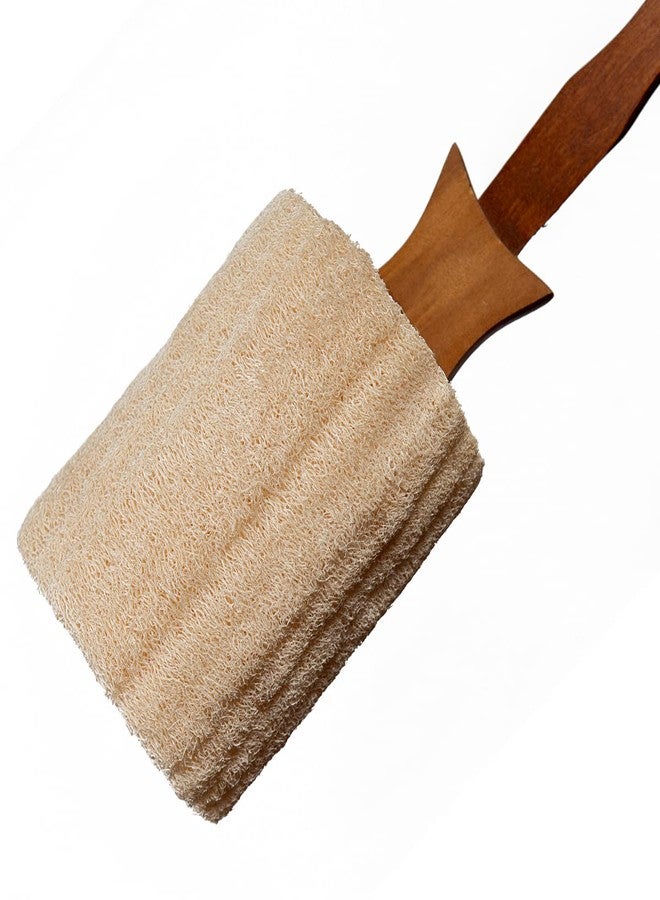 Brushman Body Loofah Bath Brush with Long Wooden Handle Back Brush for Men & Women- Shower Sponge Body Back Scrubber Gentle Exfoliator Wet & Dry Brushing(ECP-347) - Image 2