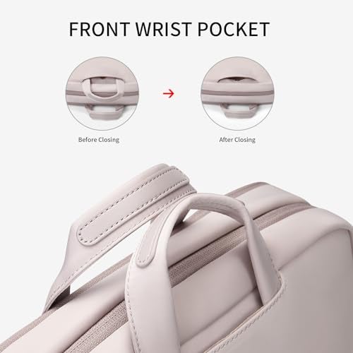 GOLF SUPAGS Travel Laptop Backpack for Women Anti Theft Slim Durable College Bookbag Business Computer Bag Fit 15.6Inch Notebook (Pinkish Grey, 15.6Inch) - Image 3