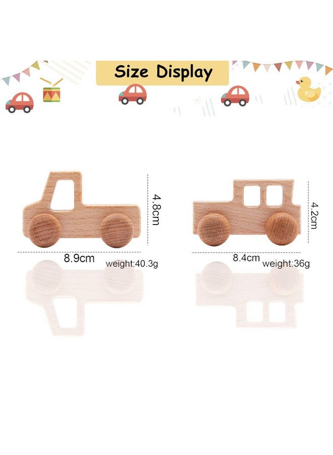 بروميس بيبي قطعة من خشخيشات التسنين الخشبية على شكل شاحنة للأطفال مستوحاة من مونتيسوري، ألعاب دفع التسنين، هدية استحمام مثالية للطفل - Image 3