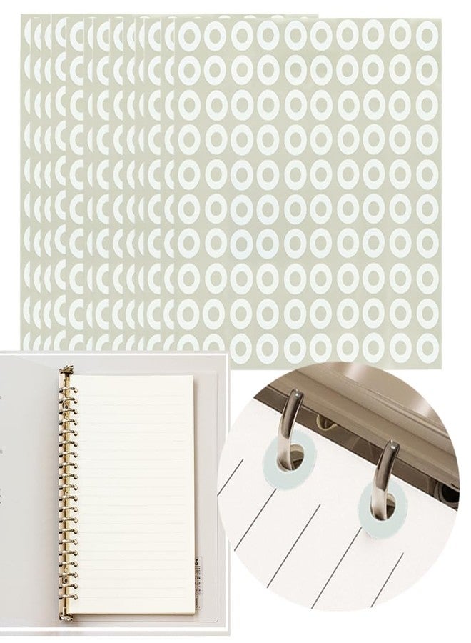 KR. LIF Paper Hole Punch Reinforcement Stickers 2500 Pack - 0.25" Binder Hole Reinforcement Circles Paper Binder Spine Labels for Hole-Punched Pages, - Image 5
