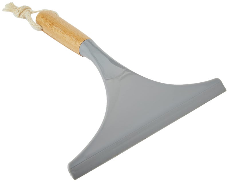 Addis Shower Window Squeegee Made From Naturally Sterile Bamboo And An IronStyle Blade GreyWood 255 x 23 x 7 cm