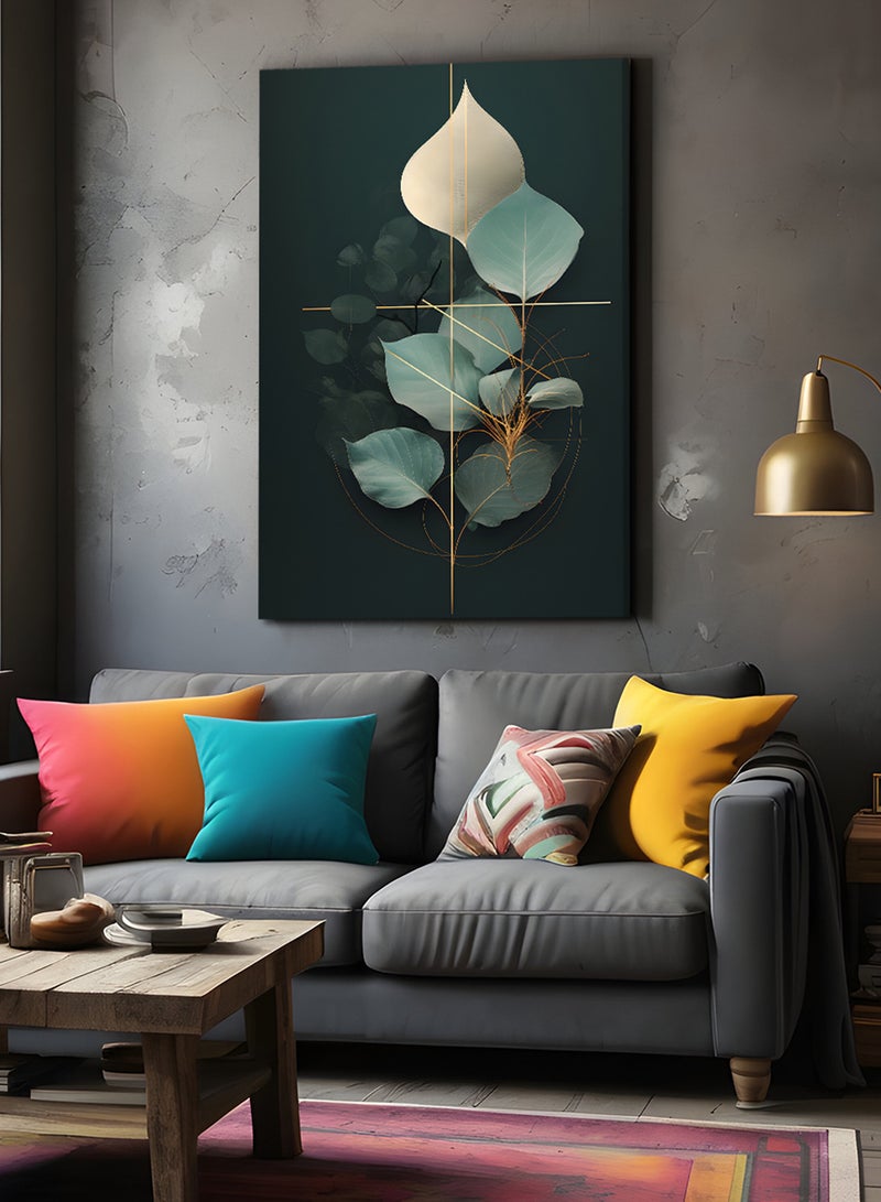 لوحة كانفاس على إطار خشبي بتصميم نباتات - Image 2