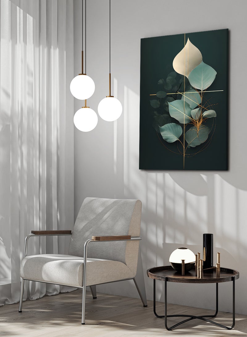 لوحة كانفاس على إطار خشبي بتصميم نباتات - Image 3