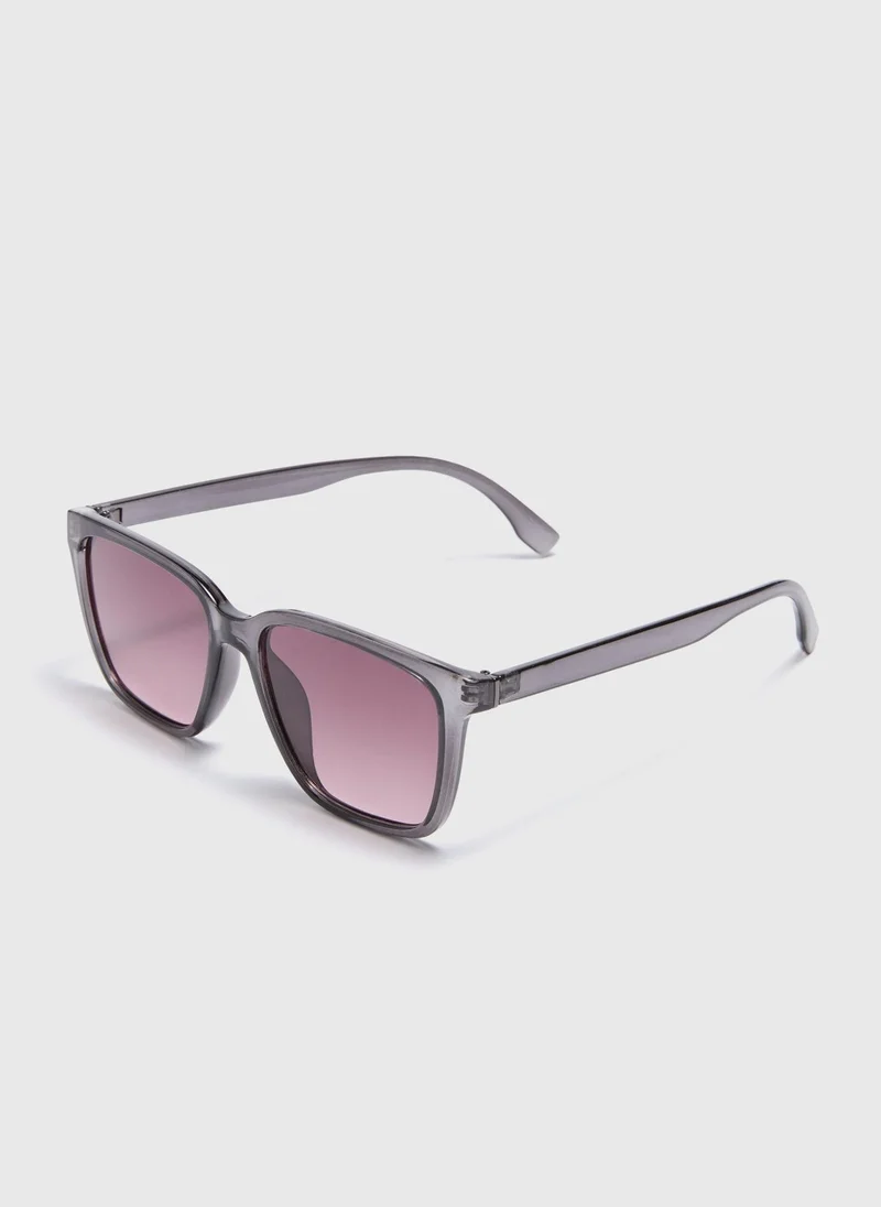 Matalan Clear Wayfarer Sunglasses