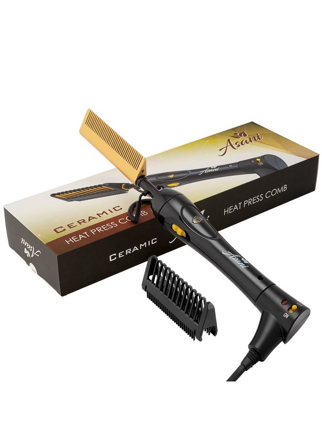 Asani - Electric Hot Comb Hair Straightener Hot Comb Electric For Wigs And Natural Hair Straightening Comb With 7 Heat Levels And Antifrizz Ceramic Coating Dual Voltage Pressing Combs For Black Hair - Image 1