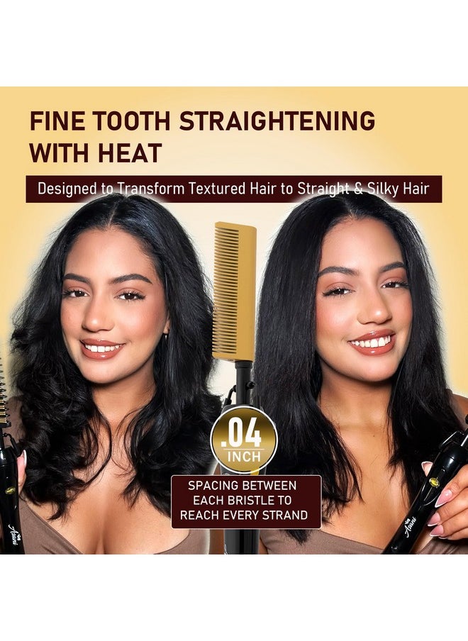 Asani - Electric Hot Comb Hair Straightener Hot Comb Electric For Wigs And Natural Hair Straightening Comb With 7 Heat Levels And Antifrizz Ceramic Coating Dual Voltage Pressing Combs For Black Hair - Image 1