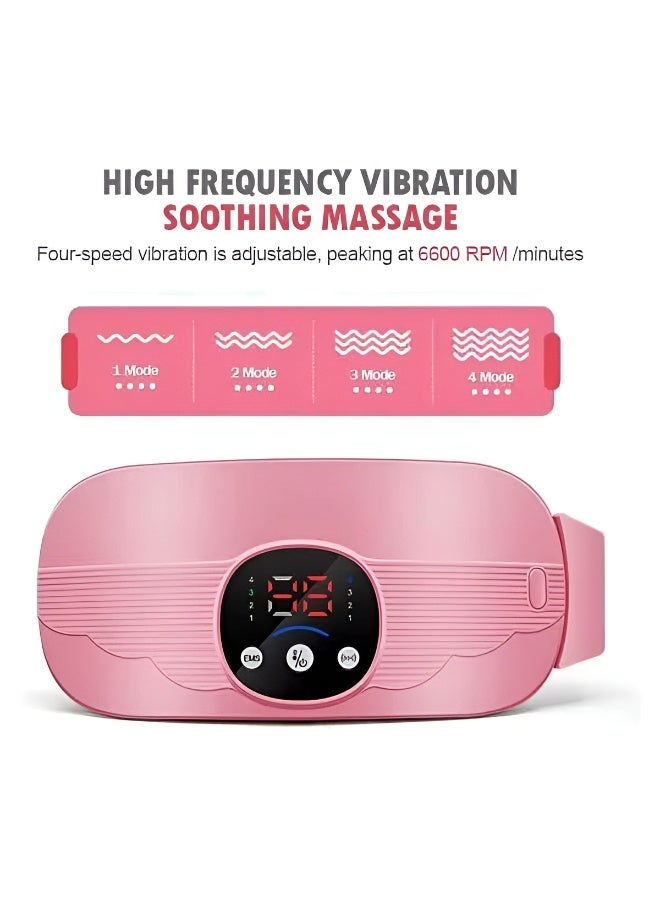 BORTONY Menstrual Heating Device Rechargeable Period Cramp Massager Vibrating Heating Belt for Period Pain Relief Waist Massager Gift for Women and Girls - Image 2