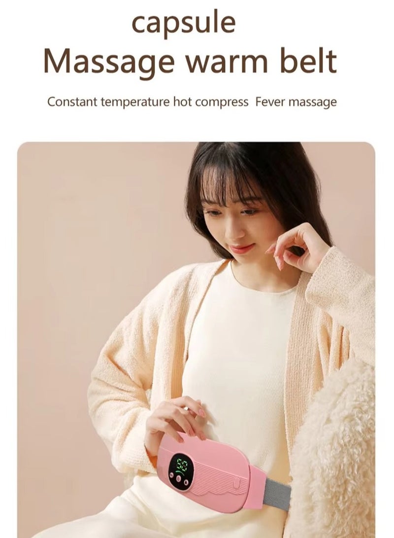 BORTONY Menstrual Heating Device Rechargeable Period Cramp Massager Vibrating Heating Belt for Period Pain Relief Waist Massager Gift for Women and Girls - Image 3