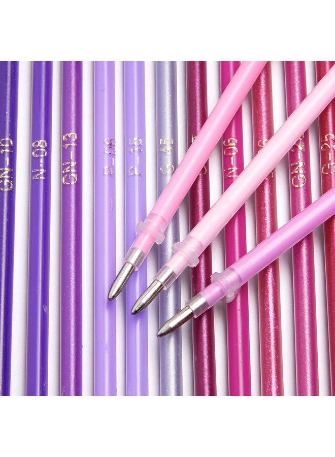 OfficeGoods Gel Pen Refills 24 Individual Colors Fits Most Gel Pens Fast Drying Ink Perfect For Artists Adult & Kids Coloring Books Mandalas Nature 2 Pack Pinks & Purples - Image 4