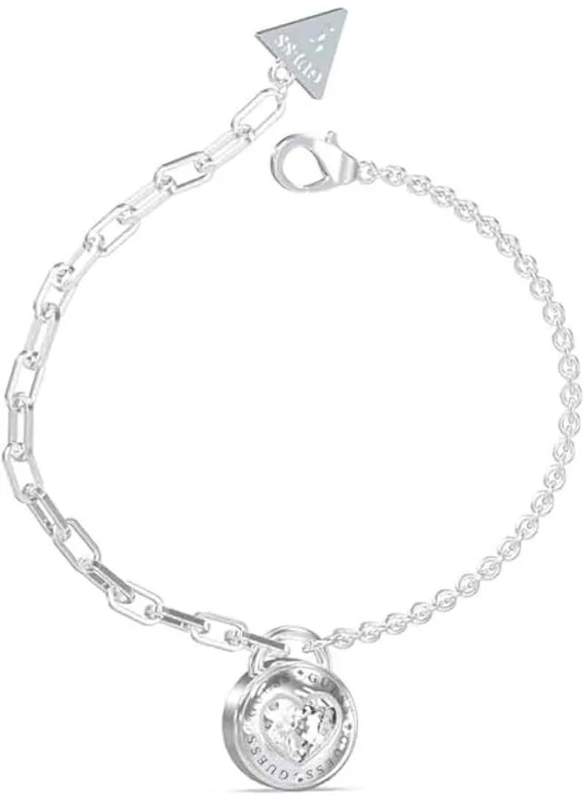 جس Half Round Chain Heart Bracelet