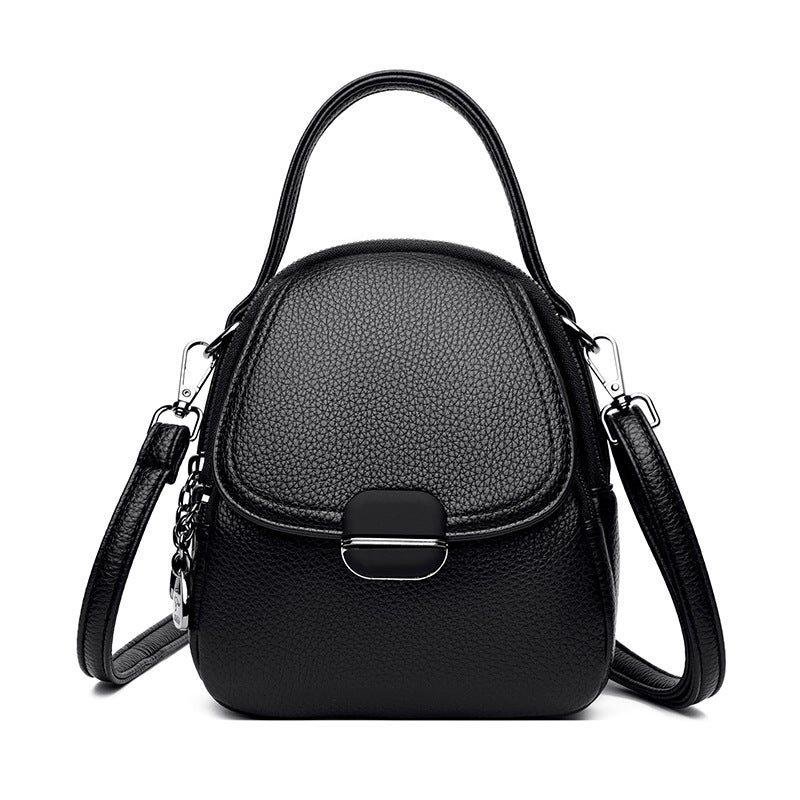 Mini Lightweight Shoulder Bag for Women, 3 Compartments, PU Leather - Image 3