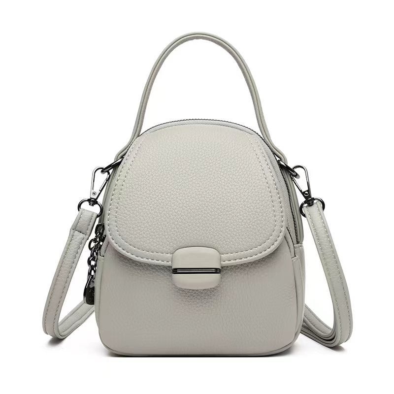 Mini Lightweight Shoulder Bag for Women, 3 Compartments, PU Leather - Image 5