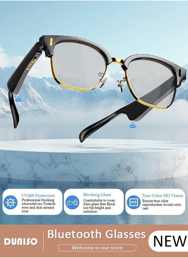 DUNISO Smart Bluetooth Glasses Earphones,Bluetooth Audio Glasses,  Bluetooth 5.0 Audio Glasses ,Open-Ear Audio for Driving, Cycling, Outdoor Sports for Women and Man,Open Ear Sound with Mic & Speakers  - Image 4