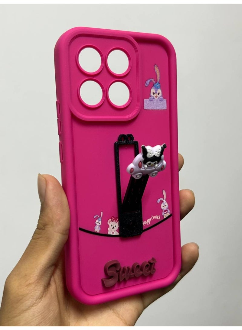 new cartoon-designed back cover with the word "Sweet" on it, compatible with the Honor X8C phone. - Image 1