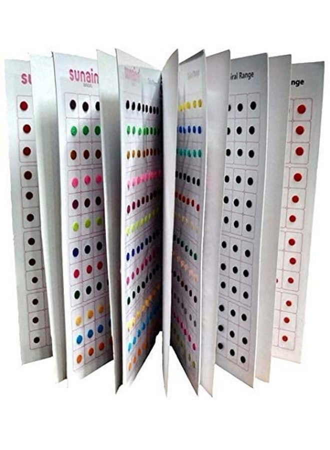 Sunaina (Genuine) Spiral Round Plain Regular Multicolor/Red/Maroon/Black Bindi Book For Girl & Women (Mini Size),1 Count - Image 2