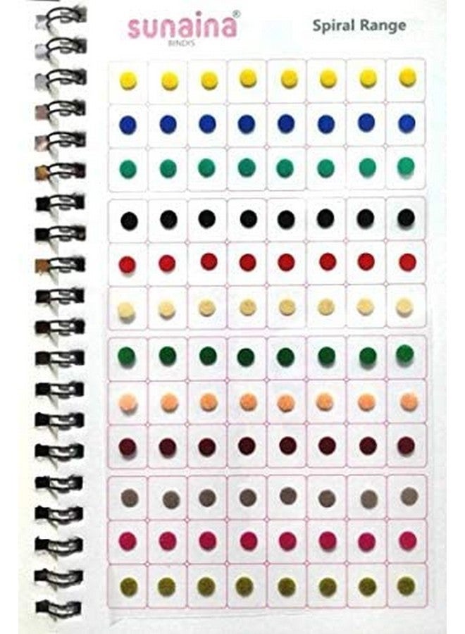 Sunaina (Genuine) Spiral Round Plain Regular Multicolor/Red/Maroon/Black Bindi Book For Girl & Women (Mini Size),1 Count - Image 4