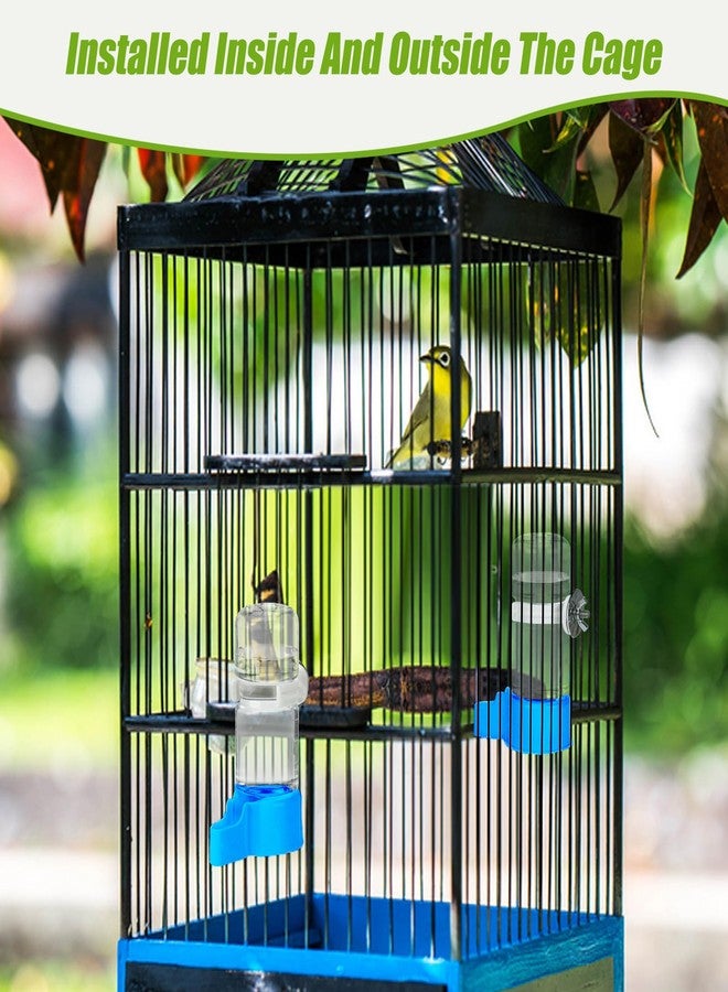 BWOGUE 2PCS Automatic Bird Water Dispenser, 4.73 Fl Oz Parakeet Water Dispenser for Cage No Mess Suspended Bird Water Feeder for Cockatiel Budgie Conure Lovebirds - Image 3