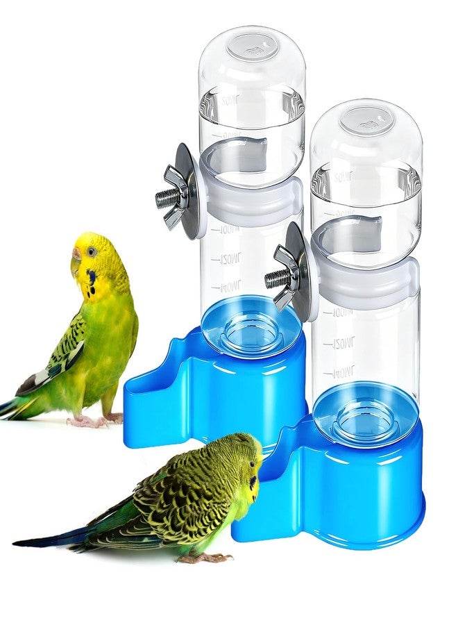BWOGUE 2PCS Automatic Bird Water Dispenser, 4.73 Fl Oz Parakeet Water Dispenser for Cage No Mess Suspended Bird Water Feeder for Cockatiel Budgie Conure Lovebirds - Image 1