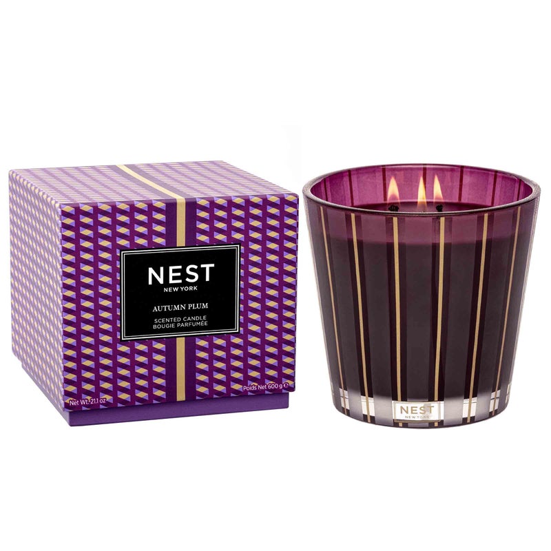 نيست فراجرانسيز عطور العش الخريف البرققة معطرة شمعة 3-wick 21 أوقية 