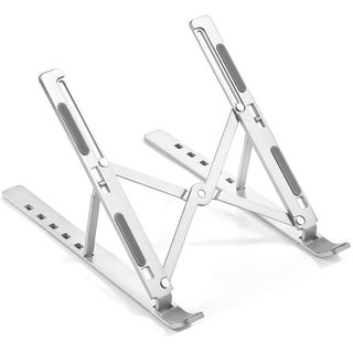 HD PIPALIYA Aluminium Alloy Laptop Stand Compatible with 1317 inch Laptops 6 Angles Adjustable Tabletop Anti Slip Silicon Rubber Pads Foldable Cloth Pouch Inside Silver - pzsku/Z3996D5875C1166125983Z/45/1745821416/9d3f04bf-346e-4069-ace6-3450f3dc2c97