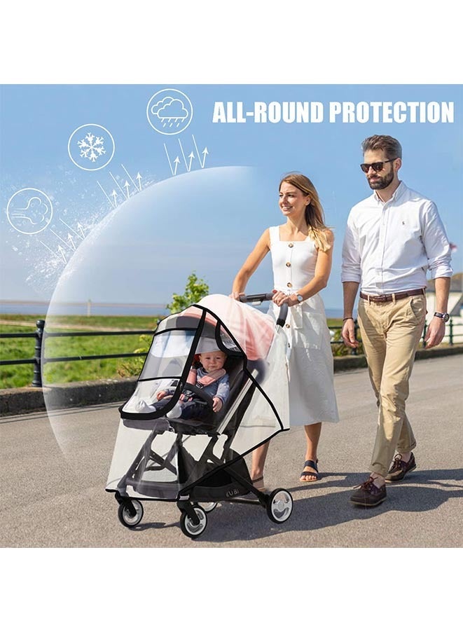 Muyixin Stroller Rain Cover Universal Stroller Accessory,Waterproof, Windproof Protection, Protect from Dust Snow,Baby Travel Weather Shield - Image 5
