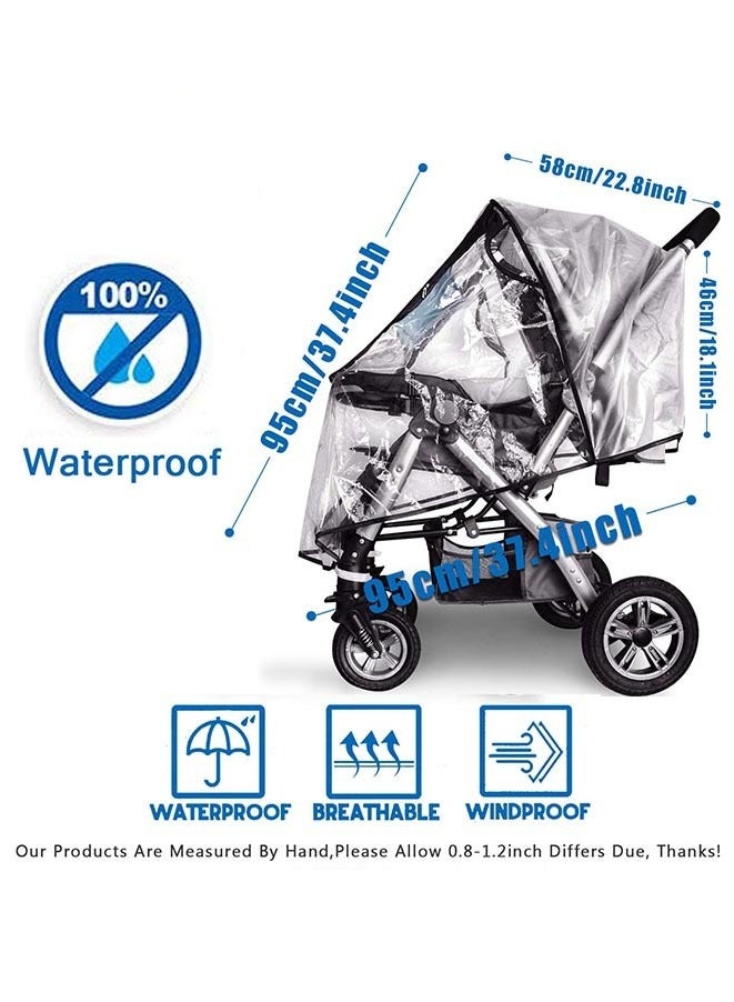 Muyixin Stroller Rain Cover Universal Stroller Accessory,Waterproof, Windproof Protection, Protect from Dust Snow,Baby Travel Weather Shield - Image 4