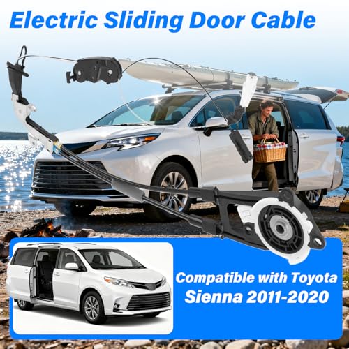 Femibon Left Power Sliding Door Cable Fit for 2011 2012 2013 2014 2015 2016 2017 2018 2019 2020 Toyota Sienna 2.7L 3.5L,Electric Sienna Sliding Door Cable Assembly,Replace 85016-08010 85016-08011 - Image 2