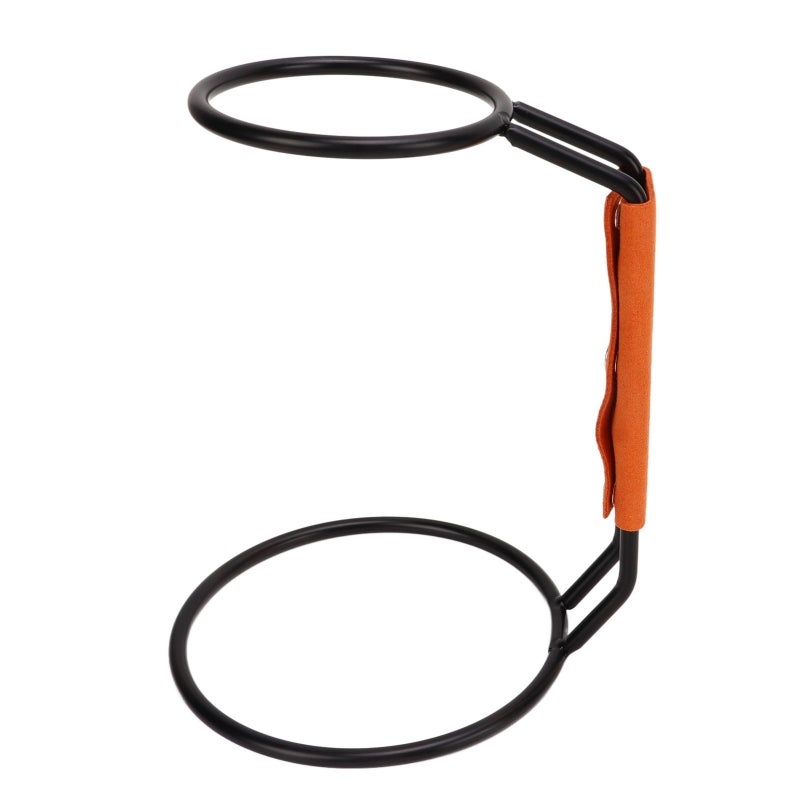 Pour Over Coffee Dripper Rack Iron Dripper Stand with Leather Handle Case for Home Coffee Shop - Image 2