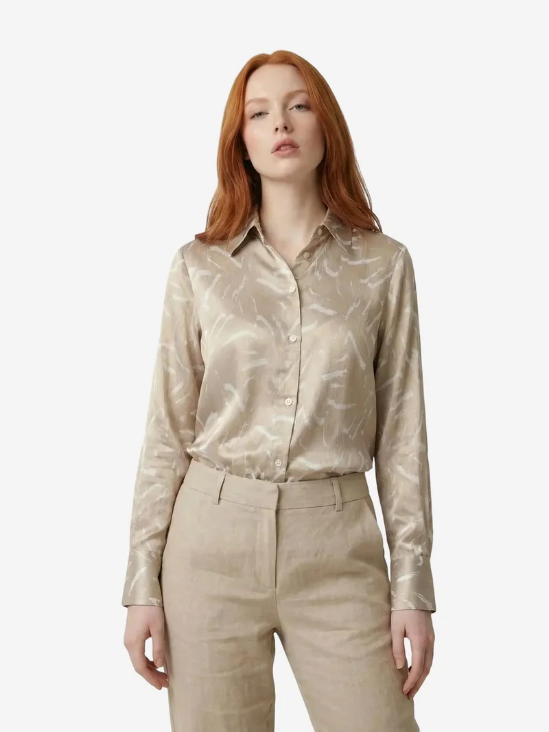ماي فاشن MY FASHION Abstract Print Button-Up Shirt