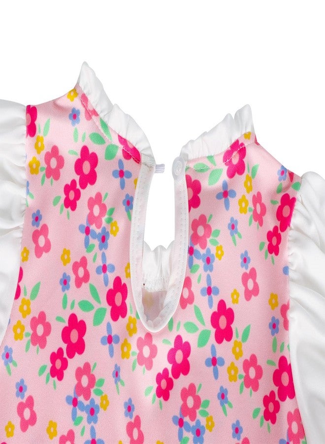 WonderBabe Prairie Dress Girls Pioneer Colonial Costume Floral 1800s Pilgrim Costume Kids Halloween Party Dress Up Outfit size 6-7 - Image 4